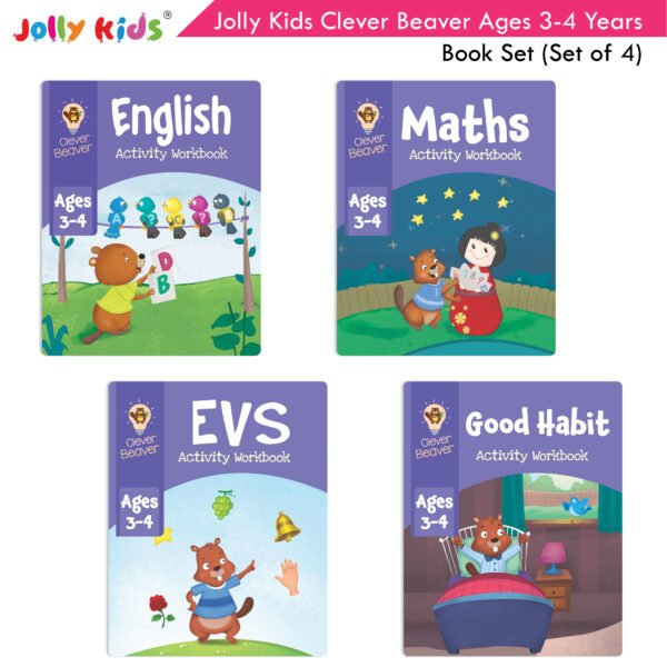 Jolly Kids Clever Beaver Ages 3 4 Years Book Set Set of 4