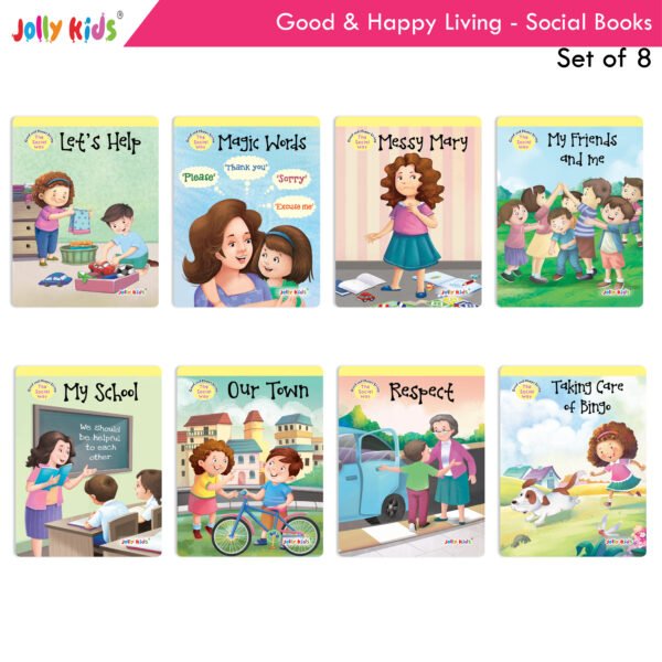 Jolly Kids Good and Happy Living The Social Way Story Books Set of 8