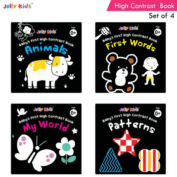 Jolly Kids Babys First High Contrast Books Set of 4