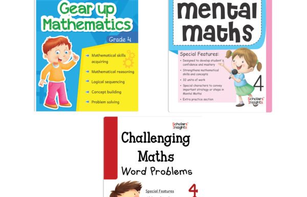 Scholars Insight Combo Set of Students Mathematics Workbooks For Grade 4| Set of 3| Problem Solving Book for Kids
