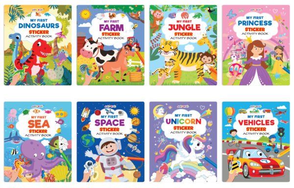 Jolly Kids My First Sticker Activity Books (Set of 8)