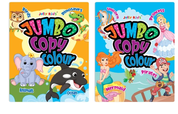 Jolly Kids Jumbo Copy Colour Book Set (Set of 2)