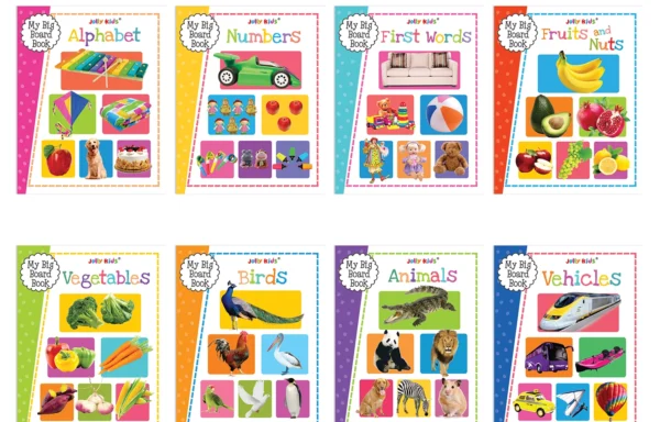 Jolly Kids My Big Board Books Set of 8 for Kids Ages 0-3 Years