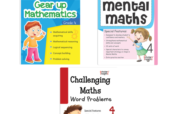 Grade 4 Scholars Insights Students Practice Mathematics Workbooks Set of 3