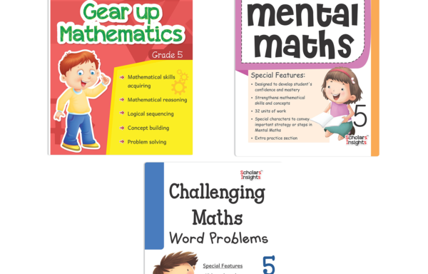 Grade 5 Scholars Insights Students Practice Mathematics Workbooks Set of 3