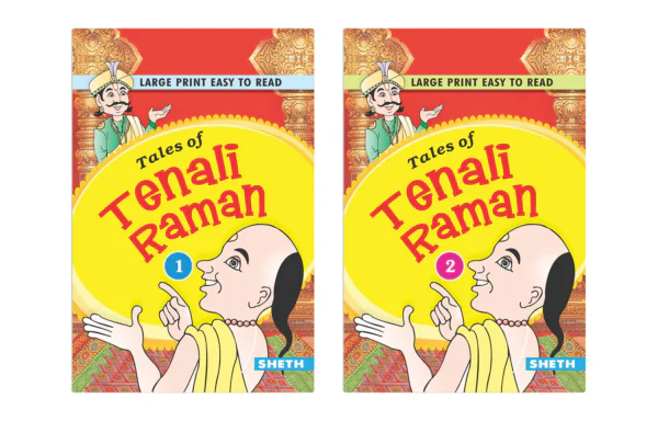 Large Print Easy to Read Rapid Reader – Tenali Raman Stories Part 1 and Part 2 (Set of 2)