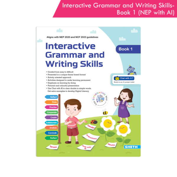 Interactive Grammar and Writing Skills (As Per NEP Base with AI) Book 1