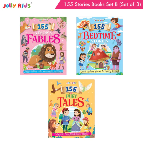 Jolly Kids 155 Beautifully Illustrated Stories For Kids Set B (Set of 3) (1)