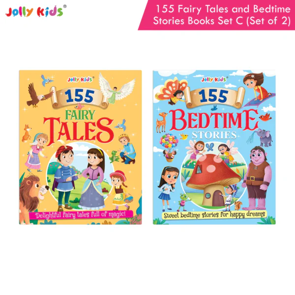 Jolly Kids 155 Beautifully Illustrated Stories For Kids Set C (Set of 2)
