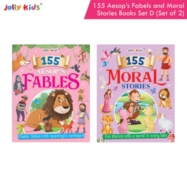 Jolly Kids 155 Beautifully Illustrated Stories For Kids Set D (Set of 2) (1)