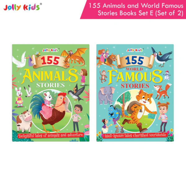 Jolly Kids 155 Beautifully Illustrated Stories For Kids Set E (Set of 2) (1)