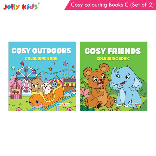 Jolly Kids Cosy Colouring Books C (Set of 2)