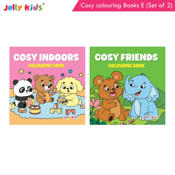 Jolly Kids Cosy Colouring Books E (Set of 2)