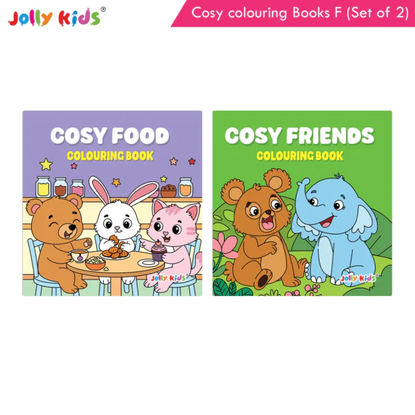 Jolly Kids Cosy Colouring Books F (Set of 2)
