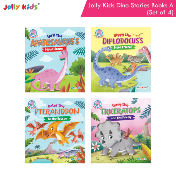 Jolly Kids Dinosaur Story Books A (Set of 4)