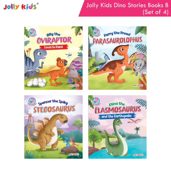 Jolly Kids Dinosaur Story Books B (Set of 4)