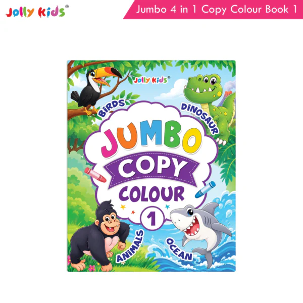 Jolly Kids Jumbo 4 in 1 Copy Colour Book 1 for Kids