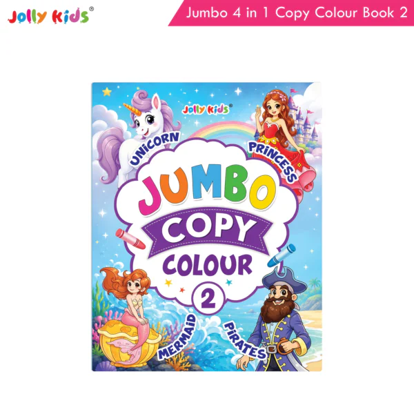 Jolly Kids Jumbo 4 in 1 Copy Colour Book 2 for Kids