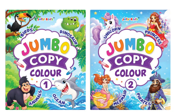 Jolly Kids Jumbo Copy Colour Book Set (Set of 2)