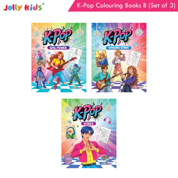 Jolly Kids K Pop Colouring Books B (Set of 3)