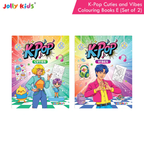 Jolly Kids K Pop Colouring Books E (Set of 2)